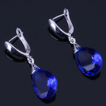 Astonishing Water Drop Blue Cubic Zirconia Silver Plated Drop Dangle Earrings V0348
Astonishing Water Drop Blue Cubic Zirconia Silver Plated Drop Dangle Earrings V0348
