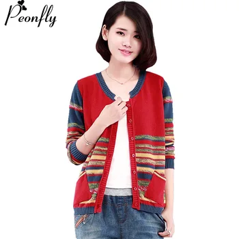 peonfly Fashion Women Spring Autumn Slim Sweater Cardigan O-Neck Stripe Cardigan Women Knitted Outerwear Female
peonfly Fashion Women Spring Autumn Slim Sweater Cardigan O-Neck Stripe Cardigan Women Knitted Outerwear Female