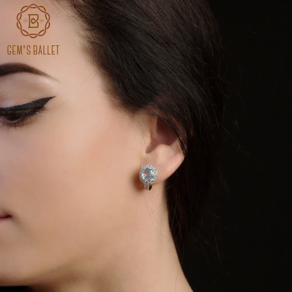 Gem's Ballet 3.33Ct Flower Natural Sky Blue Topaz Gemstone Earrings for Women Fine Jewelry Fashion 925 Sterling Silver Earrings
Gem's Ballet 3.33Ct Flower Natural Sky Blue Topaz Gemstone Earrings for Women Fine Jewelry Fashion 925 Sterling Silver Earrings
