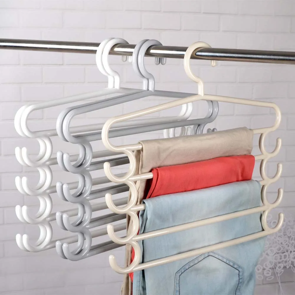 Creative household multi-layer collection pants hanger Trouser Tie Scarfs Belt Towel hanging plastic storage racks
Creative household multi-layer collection pants hanger Trouser Tie Scarfs Belt Towel hanging plastic storage racks