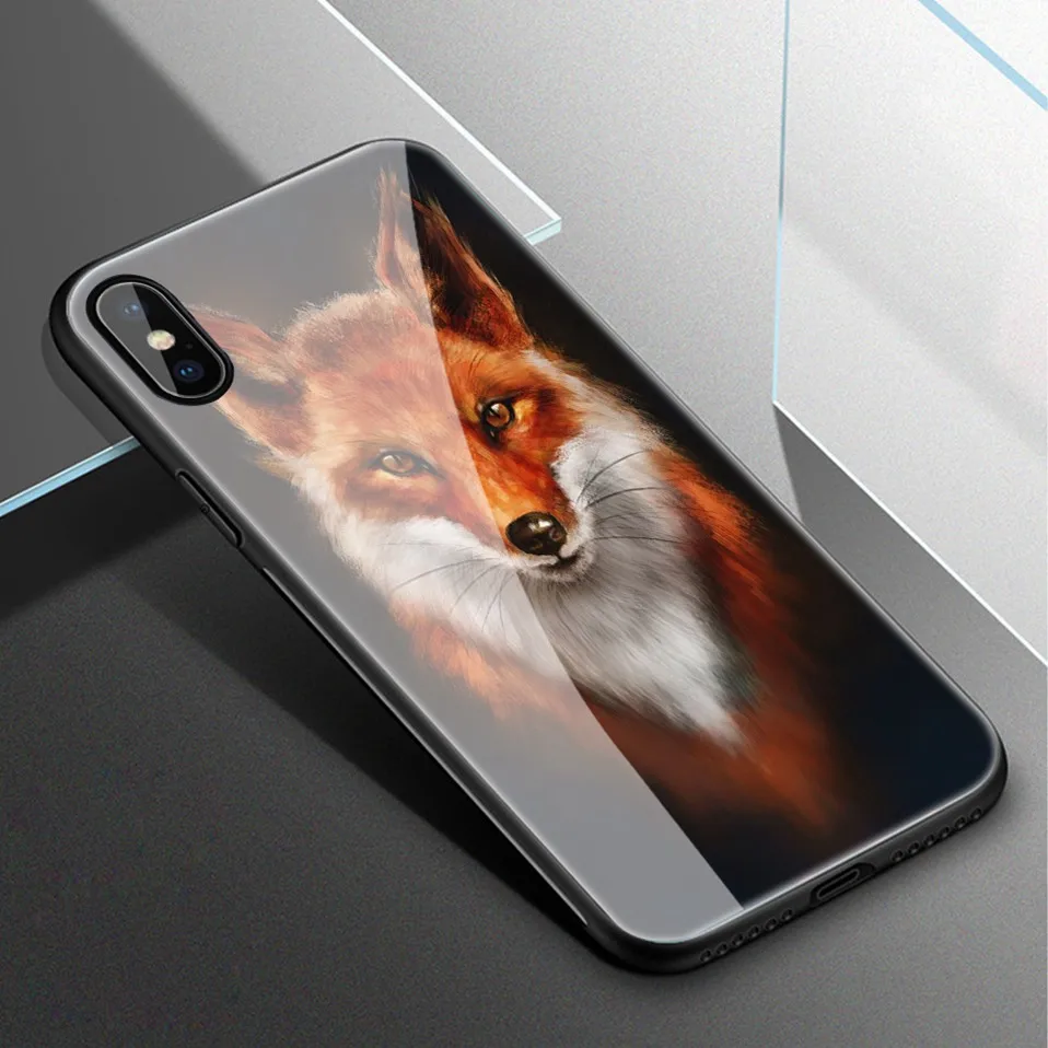 Luxury Tempered Glass Case For iPhone XS Max XR X Coque iPhone8 Silicone Pattern iPhonexs Phone Case For iPhone XS 6 6S 7 8 Plus (15)