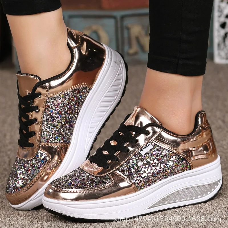 Koovan Women's Sneakers 2019 Sports Shoes Mirror Colorful Sequin Shoes Women's Sneakers With Rocking Dance Thick Bottom Female
Koovan Women's Sneakers 2019 Sports Shoes Mirror Colorful Sequin Shoes Women's Sneakers With Rocking Dance Thick Bottom Female