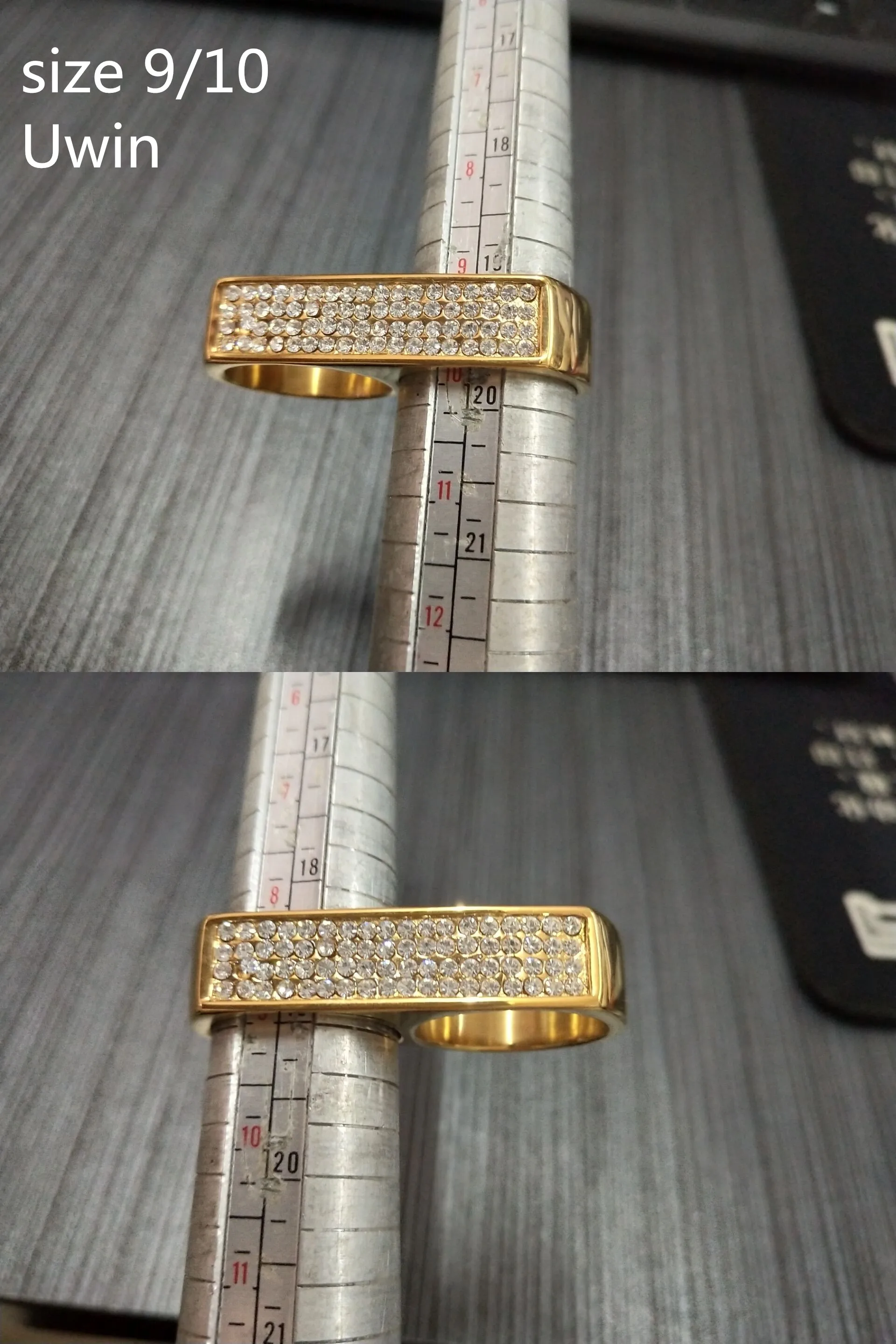 Uwin New Cool Two Finger Rings Hip Hop Full