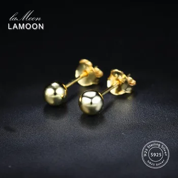 LAMOON 2017 New 3*3mm Beads Ball Peas 100% 925 Sterling Silver Earrings Gold Color Fine Jewerly/Jewellery For Women LMEY215
LAMOON 2017 New 3*3mm Beads Ball Peas 100% 925 Sterling Silver Earrings Gold Color Fine Jewerly/Jewellery For Women LMEY215