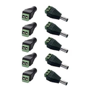 5pcs DC Connector Male Female 2.1 x 5.5mm DC Power Cable Jack Adapter Connector Plug 5050 3528 Led Strip CCTV Camera Use 12V
5pcs DC Connector Male Female 2.1 x 5.5mm DC Power Cable Jack Adapter Connector Plug 5050 3528 Led Strip CCTV Camera Use 12V