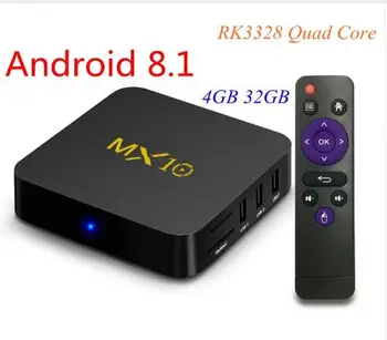 

MX10 Smart TV Box Android 8.1 RK3328 Quad Core 64bit DDR4 4GB 32GB 4K HD Wifi 100M LAN USB3.0 Set-top Box media player
