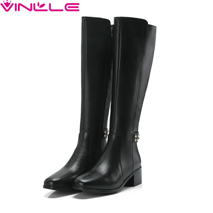 VINLLE 2019 Fashion Genuine Leather Over The Over The Knee Boots Autumn Spring Boots Round Toe Casual Women Boots Size 33-39
VINLLE 2019 Fashion Genuine Leather Over The Over The Knee Boots Autumn Spring Boots Round Toe Casual Women Boots Size 33-39