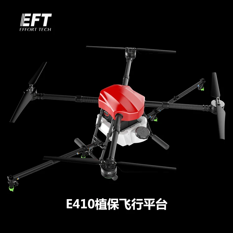 EFT 10KG / 10L E410 waterproof agricultural spraying drone 1300mm Wheelbase flight platform Folding UAV Quadcopter
EFT 10KG / 10L E410 waterproof agricultural spraying drone 1300mm Wheelbase flight platform Folding UAV Quadcopter