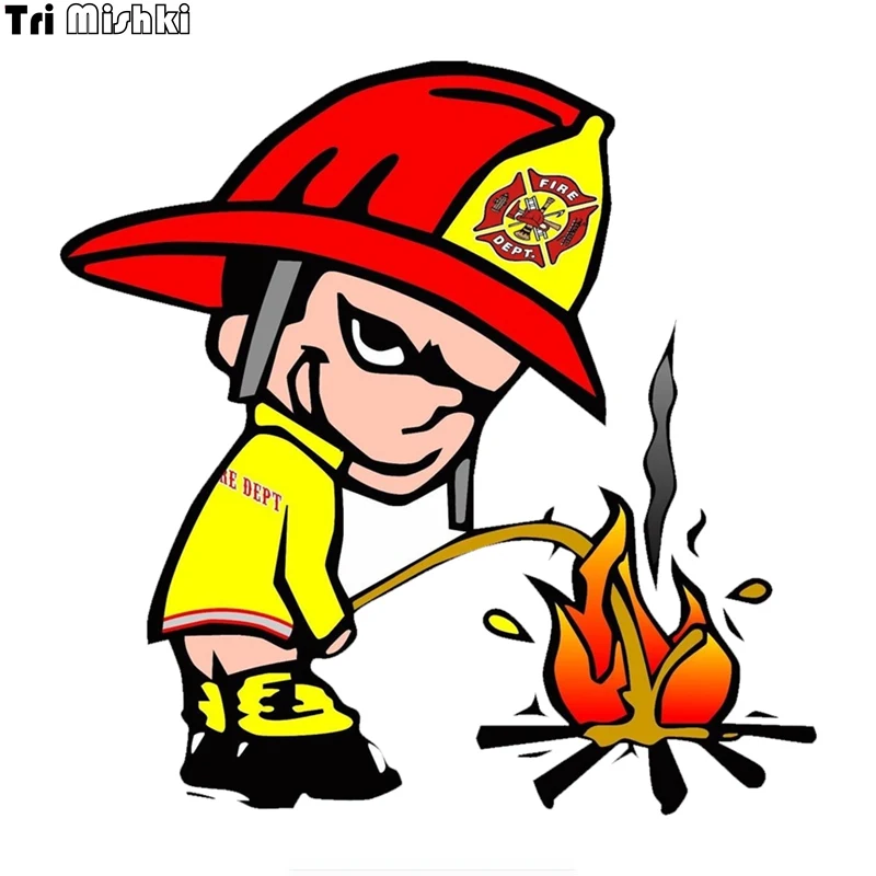 Tri Mishiki TRL031 14x14cm cartoon fire fighter car sticker PVC stickers funny car styling
Tri Mishiki TRL031 14x14cm cartoon fire fighter car sticker PVC stickers funny car styling
