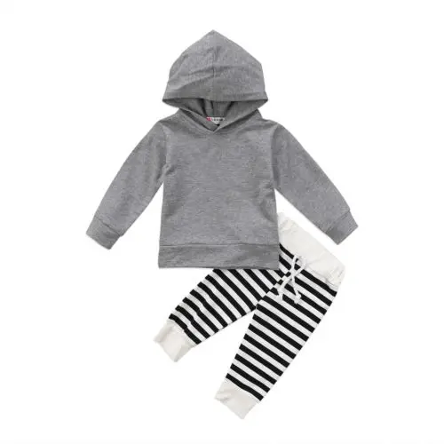 2PCS Baby Boy Girl Clothing Cotton Hooded Tops Sweatshirt +Striped Long Pants Outfit Clothing Set
2PCS Baby Boy Girl Clothing Cotton Hooded Tops Sweatshirt +Striped Long Pants Outfit Clothing Set