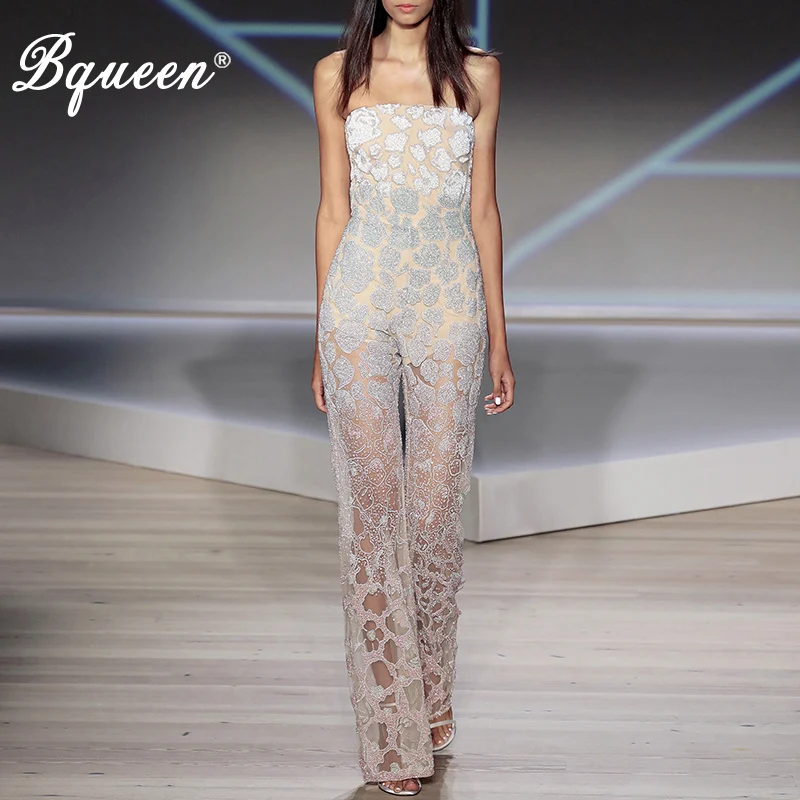 Bqueen Women Full Length Bandage Jumpsuits Sexy Off Shoulder Slash Neck Print Lace Hollow Out Long Pants Jumpsuit Vestidos 2019
Bqueen Women Full Length Bandage Jumpsuits Sexy Off Shoulder Slash Neck Print Lace Hollow Out Long Pants Jumpsuit Vestidos 2019