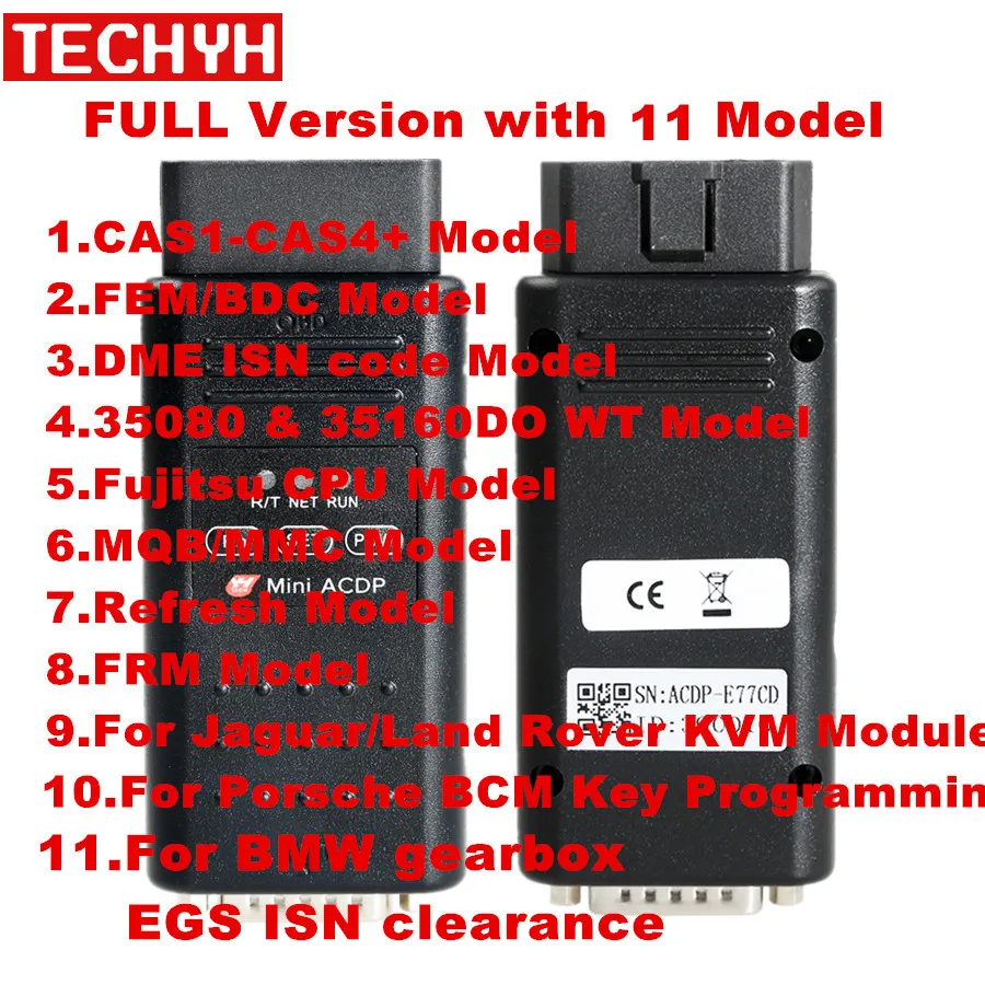 Full Version Yanhua Mini ACDP Programming Master Support CAS1/CAS2/CAS3/CAS3+/CAS4/CAS4+/FEM/BDC Key Programming/Read DME ISN
Full Version Yanhua Mini ACDP Programming Master Support CAS1/CAS2/CAS3/CAS3+/CAS4/CAS4+/FEM/BDC Key Programming/Read DME ISN