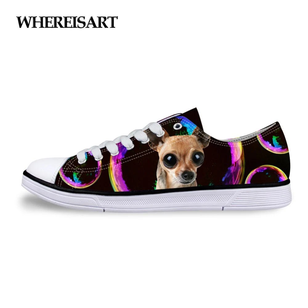 WHEREISART Cute Pet Chihuahua Low Top Flats Women's Casual Shoes Lace-up Leisure Vulcanize Shoes for Ladies Female Canvas Shoe
WHEREISART Cute Pet Chihuahua Low Top Flats Women's Casual Shoes Lace-up Leisure Vulcanize Shoes for Ladies Female Canvas Shoe