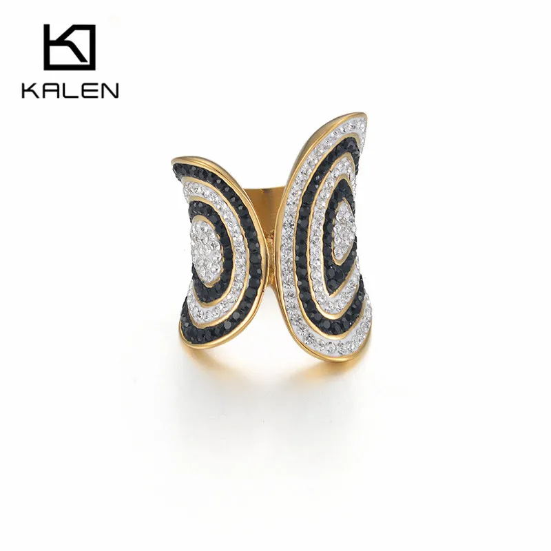 Kalen Ethnic Gold Aneis Pave Full Black & White Rhinestone Finger Rings For Women Girl Party Charming Anniversary Jewelry Gifts
Kalen Ethnic Gold Aneis Pave Full Black & White Rhinestone Finger Rings For Women Girl Party Charming Anniversary Jewelry Gifts