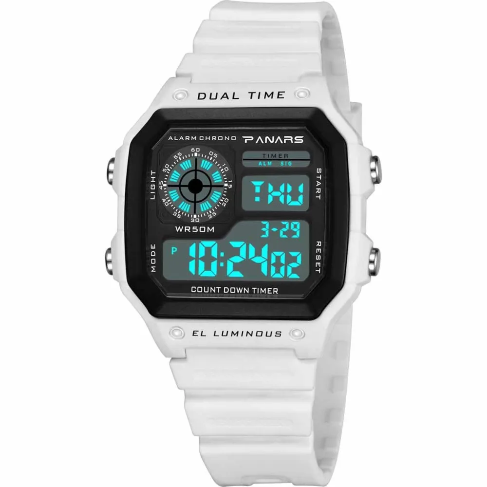 Digital Men's Wristwatch Waterproof Dual Time Personality Multi Function LED Man Electronic Watch For Gift Relogio Masculino Q5
Digital Men's Wristwatch Waterproof Dual Time Personality Multi Function LED Man Electronic Watch For Gift Relogio Masculino Q5