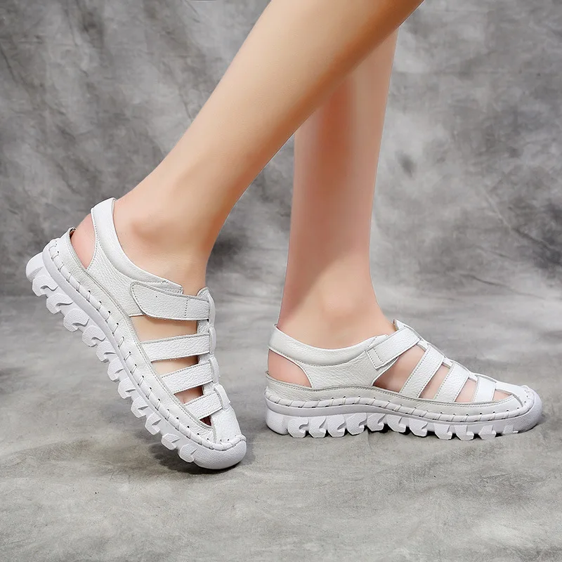 GKTINOO/женские босоножки Коллекция 2021 года Летняя обувь из натуральной кожи с