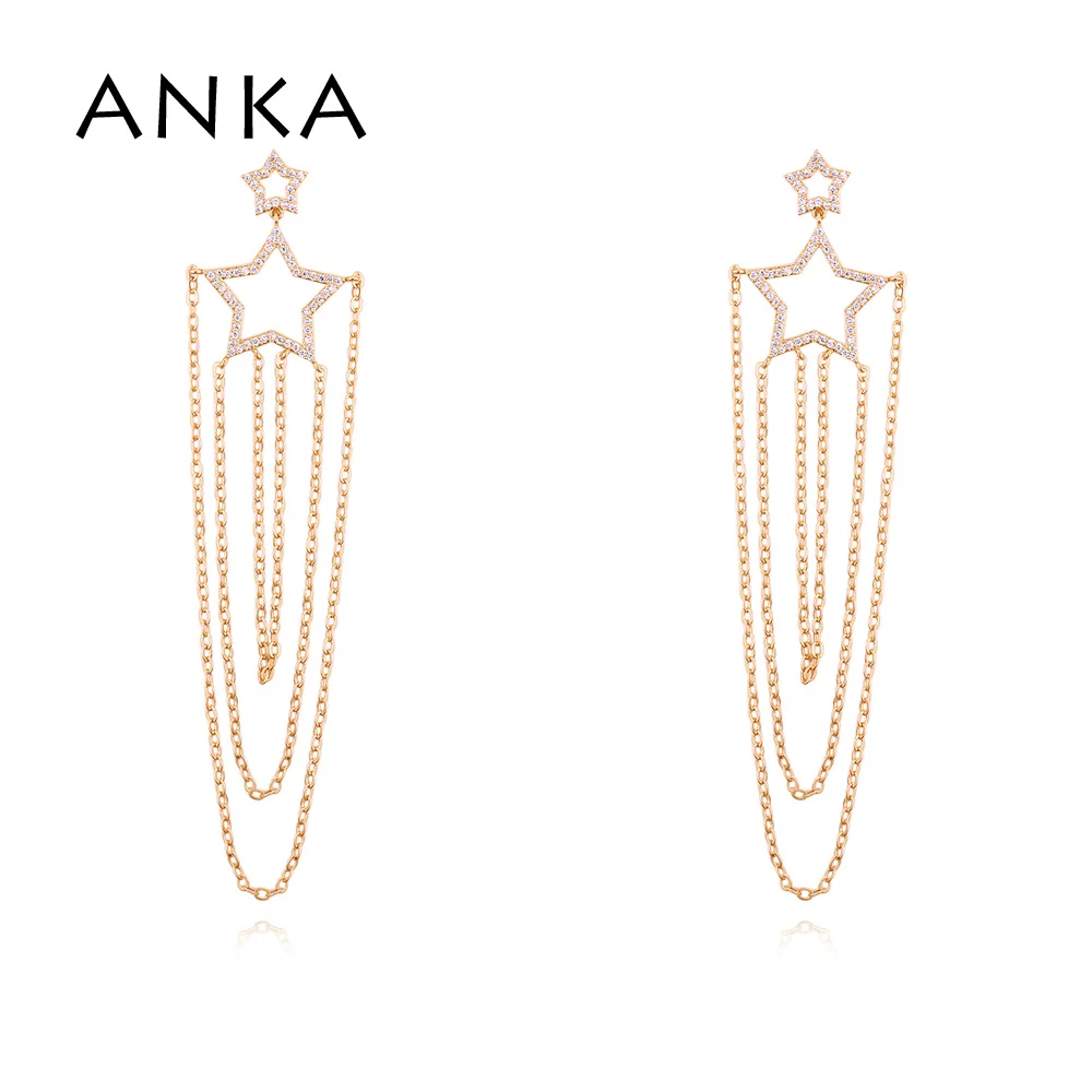 Korean Version Of The Simple Hollow Five-pointed Star Tassel Earrings AAA Cubic Zirconia Personality Earrings For Women #130416
Korean Version Of The Simple Hollow Five-pointed Star Tassel Earrings AAA Cubic Zirconia Personality Earrings For Women #130416