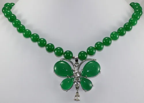 FREE SHIPPING>> wholesale newly design elegant 8mm green round jade bead with butterfly pendant necklace
FREE SHIPPING>> wholesale newly design elegant 8mm green round jade bead with butterfly pendant necklace