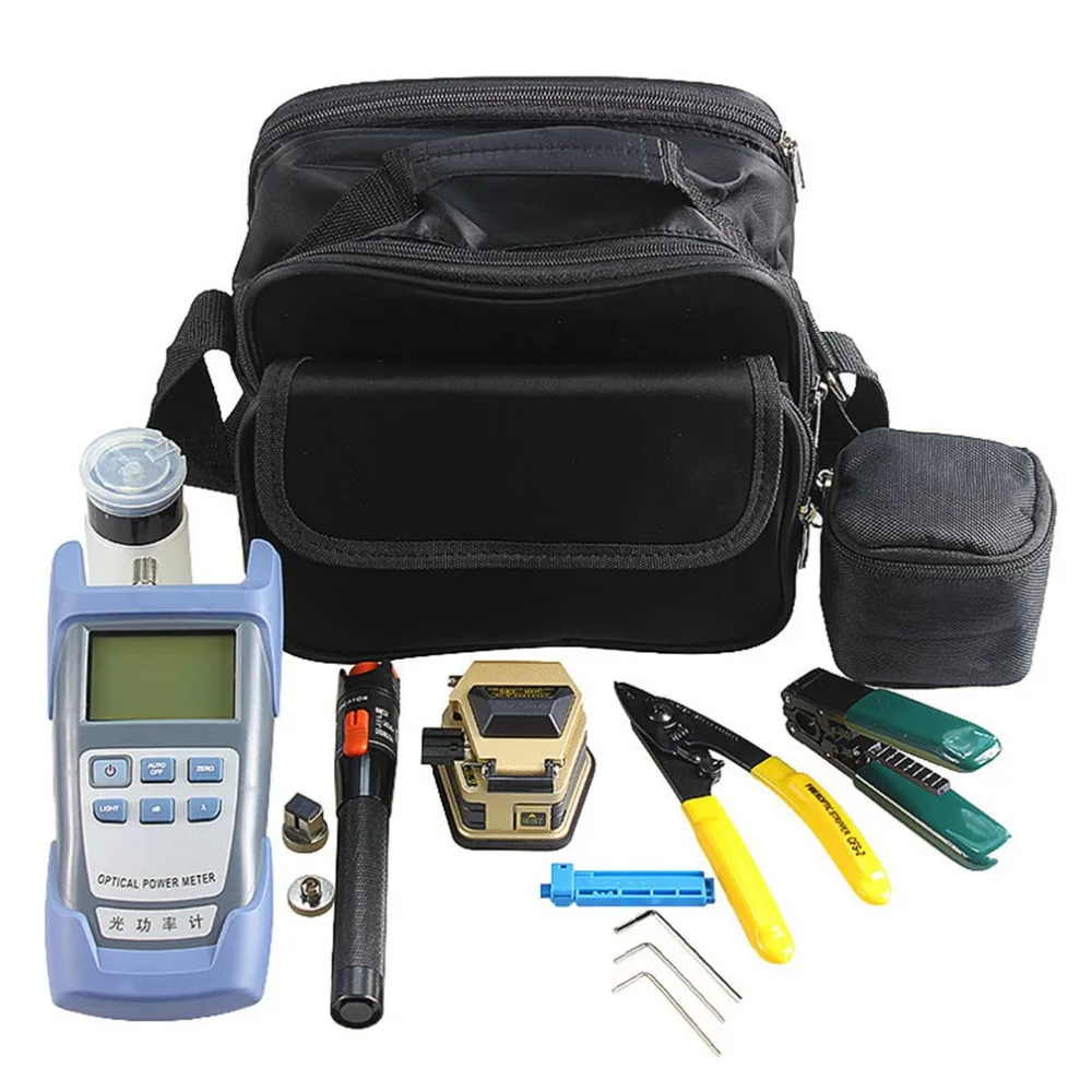 FTTH Tool Kit with SKL-6C Fiber Cleaver Optical Power Meter 10mW Visual Fault Locator Fiber Optic Stripper
FTTH Tool Kit with SKL-6C Fiber Cleaver Optical Power Meter 10mW Visual Fault Locator Fiber Optic Stripper