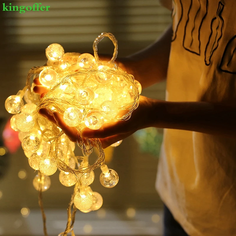2.5CM Crystal Bubble Ball 1M-20M LED String Lights AA Battery Outdoor Party Living Room Holiday Christmas Decoration Fairy Light
2.5CM Crystal Bubble Ball 1M-20M LED String Lights AA Battery Outdoor Party Living Room Holiday Christmas Decoration Fairy Light