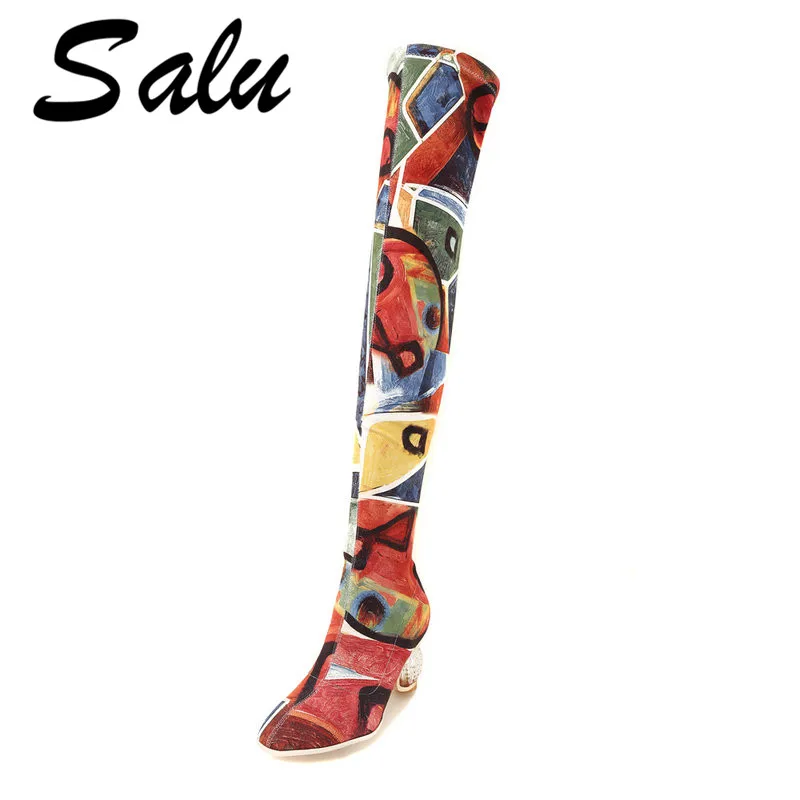 Salu Brand New Women Shoes Woman Boots Large Size 31-43 Autumn Over The Knee Boots Thin High Heels Shoes Sexy Party Boots
Salu Brand New Women Shoes Woman Boots Large Size 31-43 Autumn Over The Knee Boots Thin High Heels Shoes Sexy Party Boots