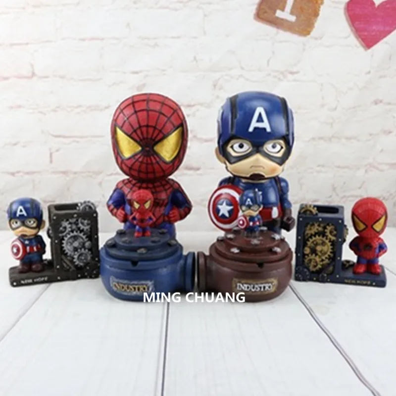 Avengers Infinity War Captain America Spider-Man Saving Box Pencil Vase Ashtray Resin Action Figure Collectible Model Toy D362
Avengers Infinity War Captain America Spider-Man Saving Box Pencil Vase Ashtray Resin Action Figure Collectible Model Toy D362