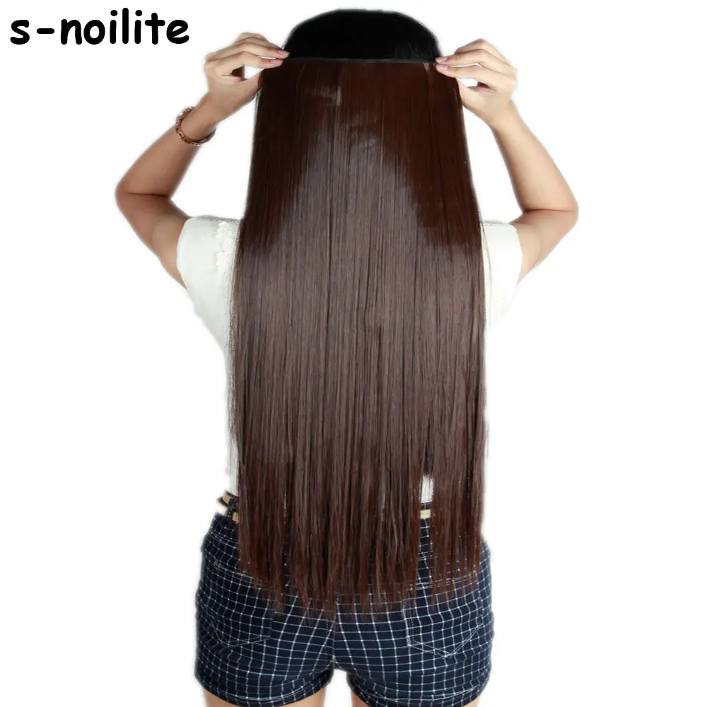 S-noilite Long Women Thick 150G 3/4 Full Head Clip in One Piece Hair Extensions Extension Synthetic Silky Natural hairpieces
S-noilite Long Women Thick 150G 3/4 Full Head Clip in One Piece Hair Extensions Extension Synthetic Silky Natural hairpieces