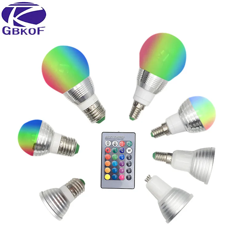 E27 LED 16 Color Changing RGB Magic Led Bulb 5/10/15W 85-265V RGB Led Lamp Spotlight + IR Remote Control LED Bulbs For Home
E27 LED 16 Color Changing RGB Magic Led Bulb 5/10/15W 85-265V RGB Led Lamp Spotlight + IR Remote Control LED Bulbs For Home