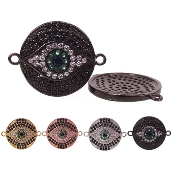 Rose Gold Sliver Black Gold Micro Pave Green CZ Turkey Evil Eye Connectors fit for Jewelry Making Findings Accessories DIY Craft
Rose Gold Sliver Black Gold Micro Pave Green CZ Turkey Evil Eye Connectors fit for Jewelry Making Findings Accessories DIY Craft