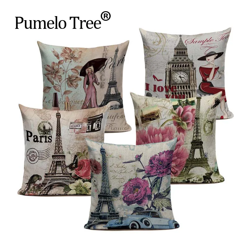 Vintage Decorative Cushion Covers London Paris Flower Pink Throw Pillow Cover For Sofa Home Custom Car Pillowcases Throw Pillows
Vintage Decorative Cushion Covers London Paris Flower Pink Throw Pillow Cover For Sofa Home Custom Car Pillowcases Throw Pillows
