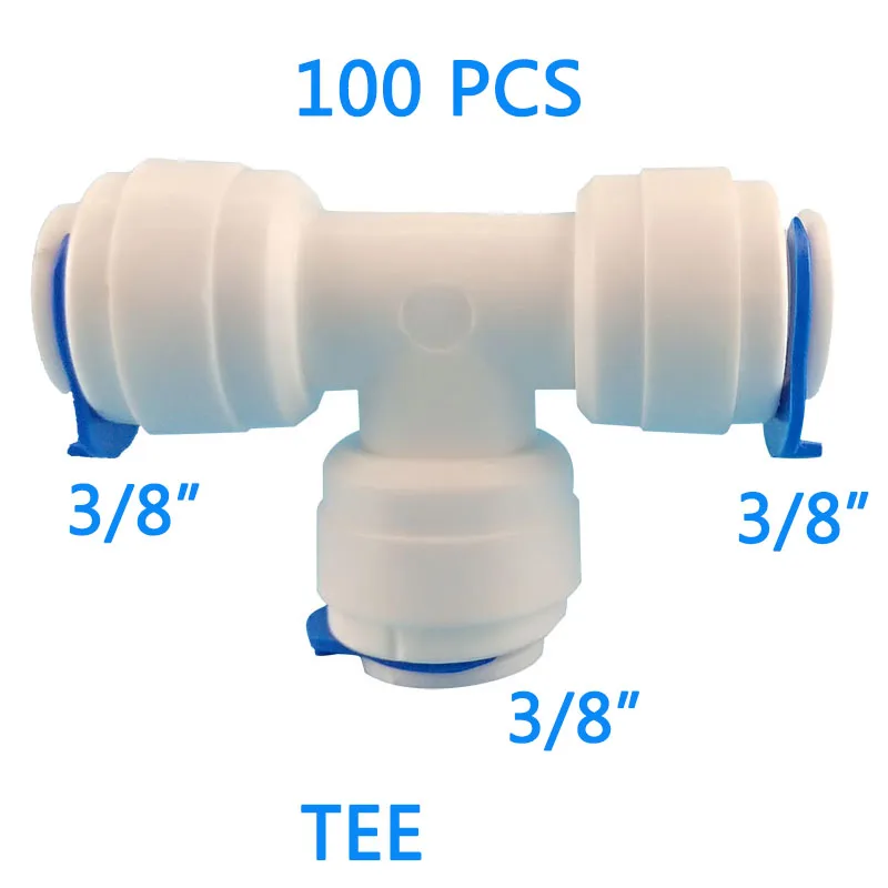 100PCS 3/8" 3Way Union Tee Tube Quick Connect Fit for RO system Water Filter Connector Fittings T tipy fast joint
100PCS 3/8" 3Way Union Tee Tube Quick Connect Fit for RO system Water Filter Connector Fittings T tipy fast joint