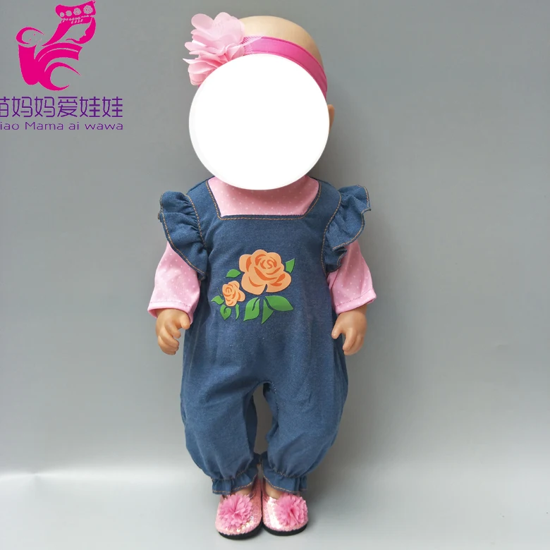 18 inch baby new born doll Jeans strap pants for 18" 43cm baby dolls wear demin pants children girl new year gifts
18 inch baby new born doll Jeans strap pants for 18" 43cm baby dolls wear demin pants children girl new year gifts