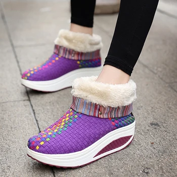 Women Boots With Fur Nice Fashion Warm Winter Ankle Boots Handmade Wedges Women Snow Boots High Quality Fur Shoes Women Footwear
Women Boots With Fur Nice Fashion Warm Winter Ankle Boots Handmade Wedges Women Snow Boots High Quality Fur Shoes Women Footwear