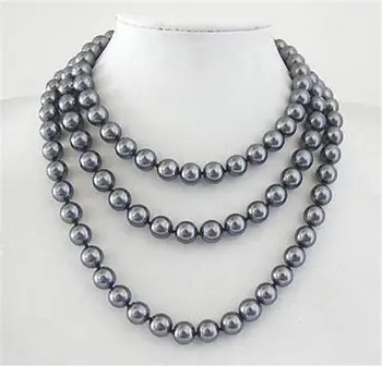 Long Beautiful 10mm South Sea Grey Shell Pearl Necklace 50'' AAA style Fine Noble real Natural free shipping
Long Beautiful 10mm South Sea Grey Shell Pearl Necklace 50'' AAA style Fine Noble real Natural free shipping