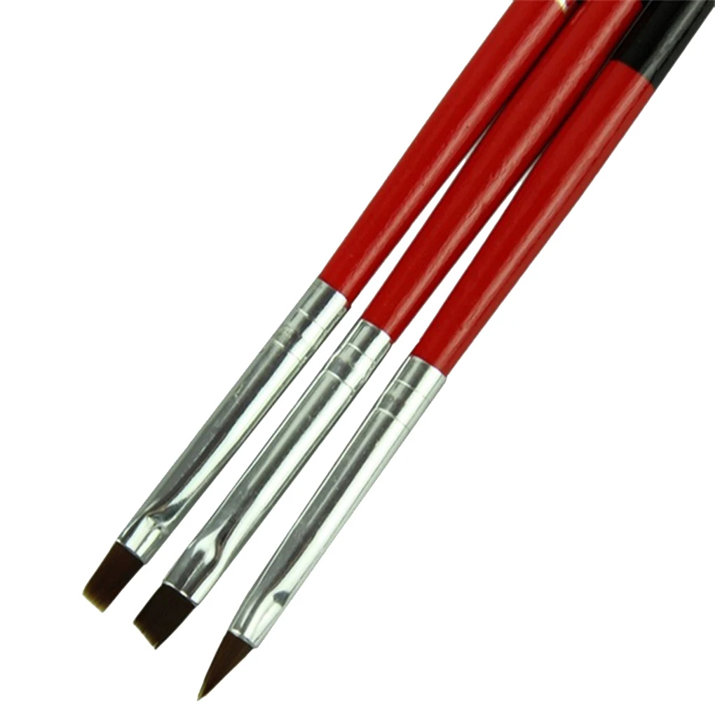 3 шт./компл. новый набор кистей для дизайна ногтей инструменты макияжа и ручка