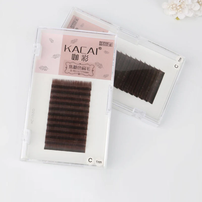 Individual eye lash brown flat eyelash extention fake lash false eyelashs split tips ellipse shaped eye lash
Individual eye lash brown flat eyelash extention fake lash false eyelashs split tips ellipse shaped eye lash