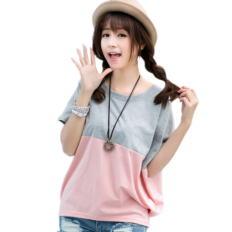 Casual T Shirt Summer Korean Style O Neck Large Size Women Loose Short Batwing Sleeve Student Cotton Thin T-shirt
Casual T Shirt Summer Korean Style O Neck Large Size Women Loose Short Batwing Sleeve Student Cotton Thin T-shirt