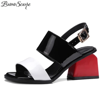 Bono Scarpe 2019 Gladiator Rome Ankle Strap Sandals Womens Cut Out Genuine Leather Chunky Square Heel Elegant Sandals Summer
Bono Scarpe 2019 Gladiator Rome Ankle Strap Sandals Womens Cut Out Genuine Leather Chunky Square Heel Elegant Sandals Summer