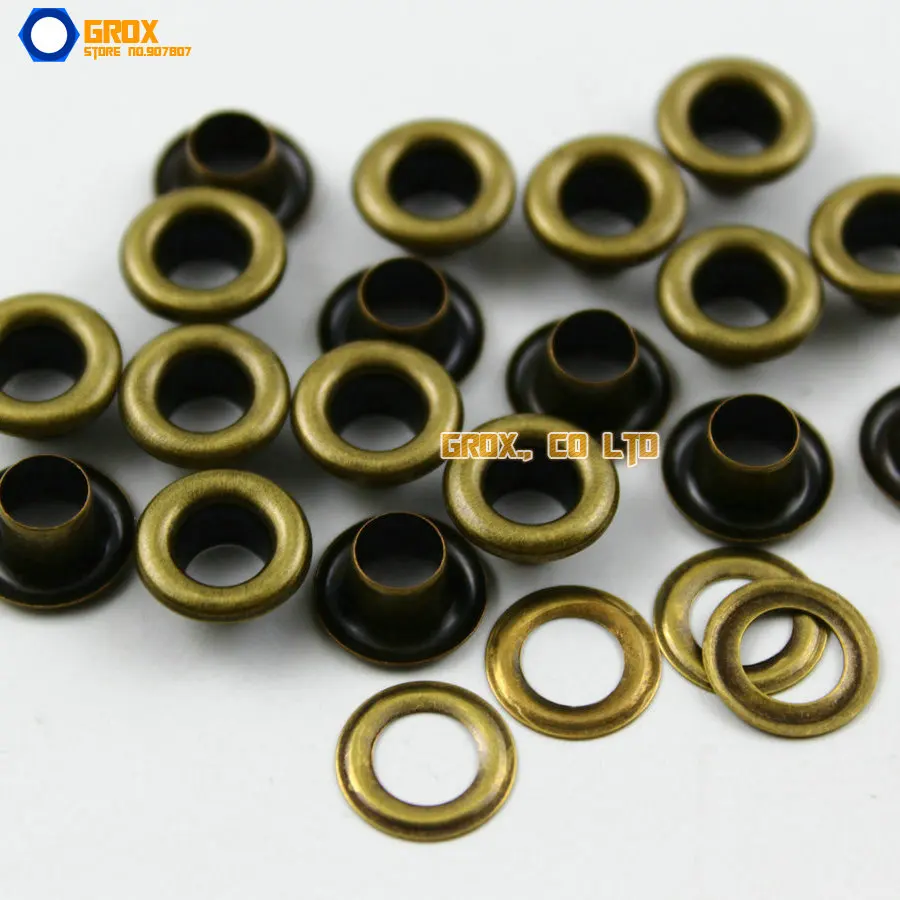 1000 Set 10*5*5mm (Outer diameter * Inner diameter * Height) Antique Brass Round Eyelet Grommet
1000 Set 10*5*5mm (Outer diameter * Inner diameter * Height) Antique Brass Round Eyelet Grommet