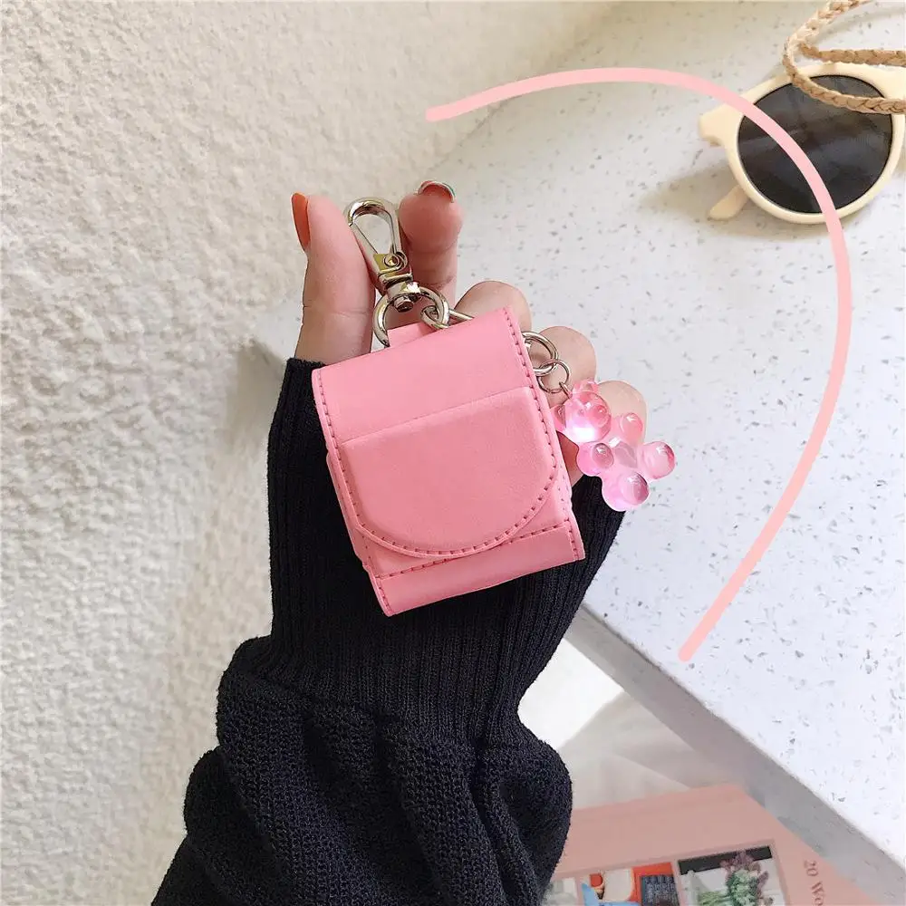 Luxury leather 3D Candy bear pendant soft For Apple new Airpods 1/2 Shockproof Cover wireless Bluetooth Earphone protective case
Luxury leather 3D Candy bear pendant soft For Apple new Airpods 1/2 Shockproof Cover wireless Bluetooth Earphone protective case