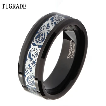 8mm Black Tungsten Carbide Ring Men Silver Color Celtic Dragon Polished Finish Edge Wedding Band Jewelry Anel Masciulino Bague
8mm Black Tungsten Carbide Ring Men Silver Color Celtic Dragon Polished Finish Edge Wedding Band Jewelry Anel Masciulino Bague