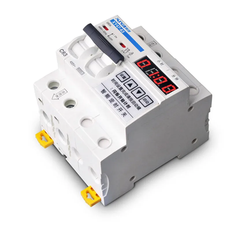63A 12000W Circuit Breaker with Timing Countdown Control Time Function MCB 0-99 Hours 59 Minutes Timer Switch
63A 12000W Circuit Breaker with Timing Countdown Control Time Function MCB 0-99 Hours 59 Minutes Timer Switch