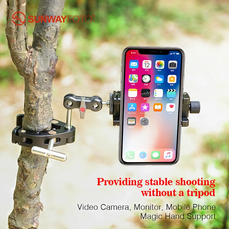 Sunwayfoto Super Clamp Magic Arm for Dslr Camera Monitor Video LED Light Stand Flash photography Tripod Accessories Studio Phon
Sunwayfoto Super Clamp Magic Arm for Dslr Camera Monitor Video LED Light Stand Flash photography Tripod Accessories Studio Phon