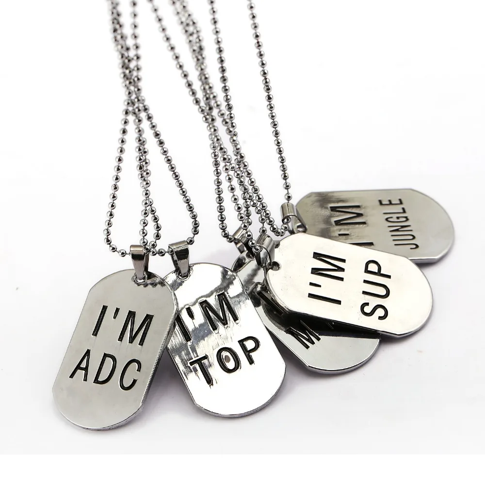 Hot Game League LOL Necklace Dog Tag Legends Metal Bead Chain Pendant Men Women Necklaces Jewelry
Hot Game League LOL Necklace Dog Tag Legends Metal Bead Chain Pendant Men Women Necklaces Jewelry