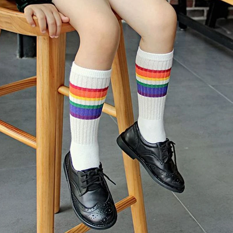 Child football socks striped colored rainbow knee socks cotton school white long sock for kids girls baby children Leg Warmers
Child football socks striped colored rainbow knee socks cotton school white long sock for kids girls baby children Leg Warmers