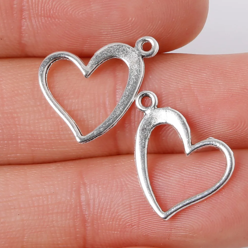 Hot sales 55pcs 13*13mm Zinc Alloy Antique Silver Plated Heart Charms Pendant Jewelry Findings for DIY Fashion Bracelet Necklace
Hot sales 55pcs 13*13mm Zinc Alloy Antique Silver Plated Heart Charms Pendant Jewelry Findings for DIY Fashion Bracelet Necklace