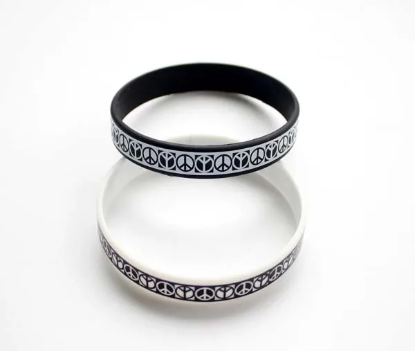 Fashion Unisex's Multiple Sign of peace logo Silica Gel Bracelet Bangle Jewlery 50pcs
Fashion Unisex's Multiple Sign of peace logo Silica Gel Bracelet Bangle Jewlery 50pcs