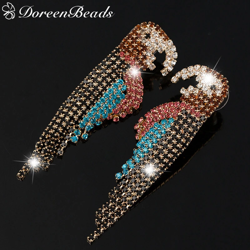 DoreenBeads New Chic Jewelry Women Long Tassel Earrings Animal Parrot Ear Stud Earrings Multicolor Rhinestones 7.3x2.1cm 1 Pair
DoreenBeads New Chic Jewelry Women Long Tassel Earrings Animal Parrot Ear Stud Earrings Multicolor Rhinestones 7.3x2.1cm 1 Pair