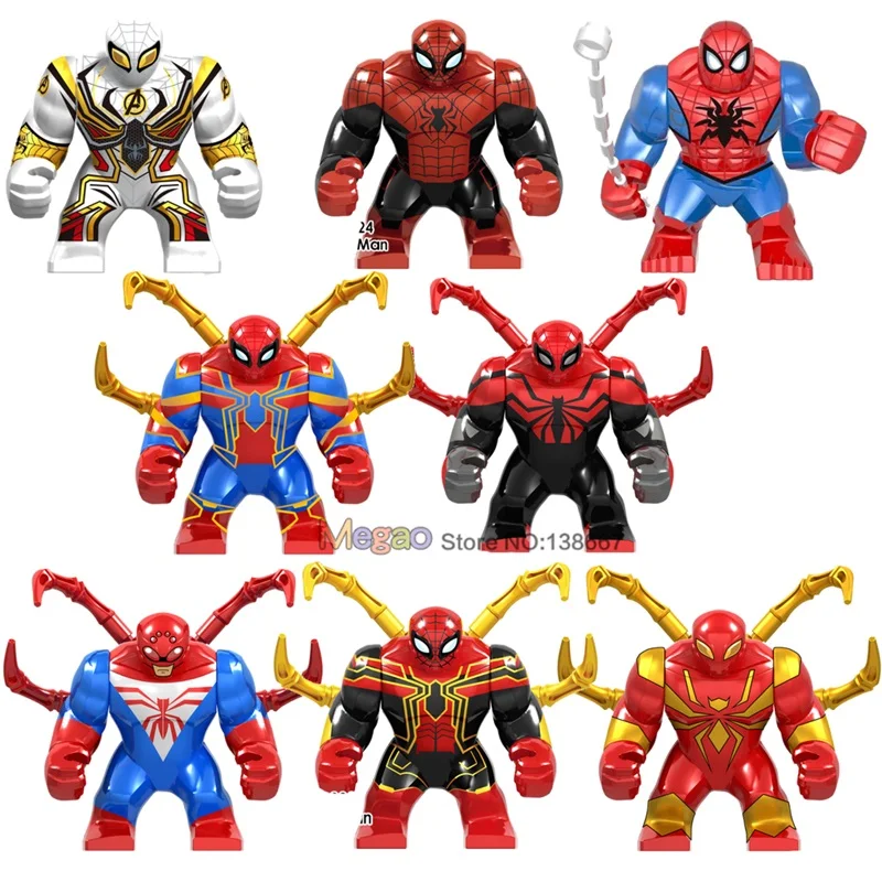 Marvel Big Size Spiderman In Steel Armor Iron Man Thanos Infinity Gauntlet Killer Croc Korg Avengers Building Blocks Toys
Marvel Big Size Spiderman In Steel Armor Iron Man Thanos Infinity Gauntlet Killer Croc Korg Avengers Building Blocks Toys