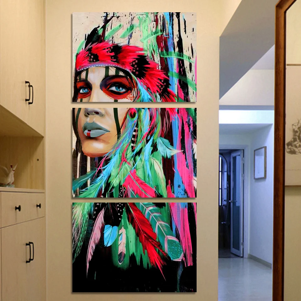 Modular Painting Canvas Wall Art Pictures Home Decor 3 Pieces Native American Indian Feathered Effigy Modern Poster Framework
Modular Painting Canvas Wall Art Pictures Home Decor 3 Pieces Native American Indian Feathered Effigy Modern Poster Framework